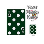 Polka Dots - White on Forest Green Playing Cards 54 (Mini)
