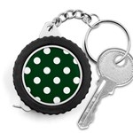Polka Dots - White on Forest Green Measuring Tape