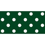 Polka Dots - White on Forest Green YOU ARE INVITED 3D Greeting Card (8x4)