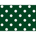Polka Dots - White on Forest Green Birthday Cake 3D Greeting Card (7x5)