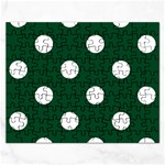 Polka Dots - White on Forest Green Jigsaw Puzzle (Rectangular)