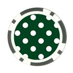 Polka Dots - White on Forest Green Poker Chip Card Guard (10 pack)