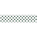 Polka Dots - Forest Green on White Flano Scarf (Small)