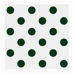 Polka Dots - Forest Green on White Medium Glasses Cloth (2 Sides)