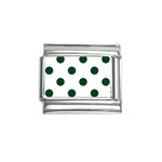 Polka Dots - Forest Green on White Italian Charm (9mm)