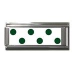 Polka Dots - Forest Green on White Superlink Italian Charm (9mm)