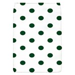 Polka Dots - Forest Green on White Removable Flap Cover (S)