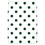 Polka Dots - Forest Green on White Removable Flap Cover (L)