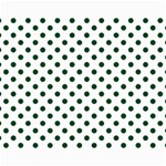 Polka Dots - Forest Green on White Collage 11  x 14 