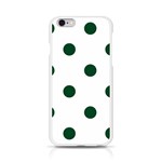 Polka Dots - Forest Green on White Apple iPhone 6/6S Silicone Case (Transparent)