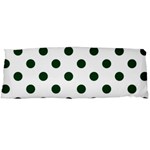Polka Dots - Forest Green on White Body Pillow Case (Dakimakura) (One Side)