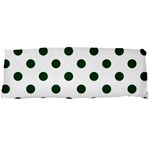 Polka Dots - Forest Green on White Body Pillow Case Dakimakura (Two Sides)