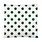 Polka Dots - Forest Green on White Standard Cushion Case (One Side)