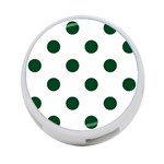 Polka Dots - Forest Green on White 4-Port USB Hub (Two Sides)