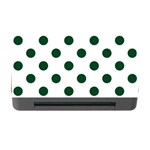 Polka Dots - Forest Green on White Memory Card Reader with CF