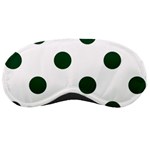 Polka Dots - Forest Green on White Sleeping Mask