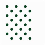 Polka Dots - Forest Green on White Small Garden Flag (Two Sides)