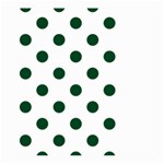 Polka Dots - Forest Green on White Large Garden Flag (Two Sides)