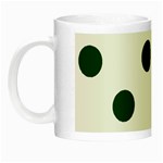 Polka Dots - Forest Green on White Night Luminous Mug