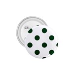Polka Dots - Forest Green on White 1.75  Button