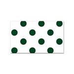 Polka Dots - Forest Green on White Sticker Rectangular (100 pack)