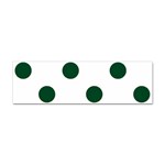 Polka Dots - Forest Green on White Sticker Bumper (100 pack)