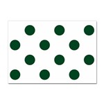 Polka Dots - Forest Green on White Sticker A4 (100 pack)