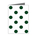 Polka Dots - Forest Green on White Mini Greeting Card