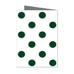 Polka Dots - Forest Green on White Mini Greeting Cards (Pkg of 8)