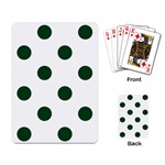Polka Dots - Forest Green on White Playing Cards Single Design