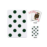Polka Dots - Forest Green on White Playing Cards (Mini)