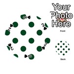 Polka Dots - Forest Green on White Playing Cards 54 (Round)
