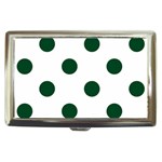 Polka Dots - Forest Green on White Cigarette Money Case