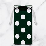 Polka Dots - White on Deep Green Jewelry Bag