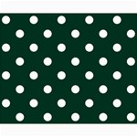 Polka Dots - White on Deep Green Collage 8  x 10 