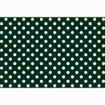 Polka Dots - White on Deep Green Collage 12  x 18 