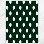 Polka Dots - White on Deep Green Canvas 18  x 24 