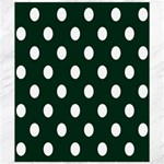 Polka Dots - White on Deep Green Canvas 20  x 24 