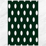 Polka Dots - White on Deep Green Canvas 20  x 30 