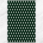 Polka Dots - White on Deep Green Canvas 24  x 36 