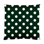 Polka Dots - White on Deep Green Standard Cushion Case (One Side)