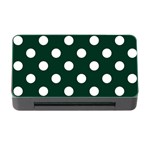 Polka Dots - White on Deep Green Memory Card Reader with CF