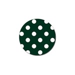 Polka Dots - White on Deep Green Golf Ball Marker (4 pack)