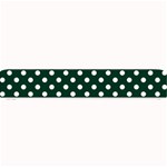 Polka Dots - White on Deep Green Small Bar Mat