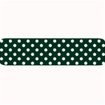 Polka Dots - White on Deep Green Medium Bar Mat