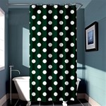 Polka Dots - White on Deep Green Shower Curtain 36  x 72  (Stall)