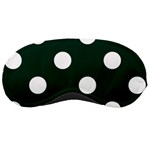 Polka Dots - White on Deep Green Sleeping Mask