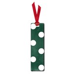 Polka Dots - White on Deep Green Small Book Mark