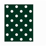 Polka Dots - White on Deep Green Small Garden Flag (Two Sides)
