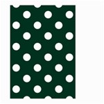 Polka Dots - White on Deep Green Large Garden Flag (Two Sides)